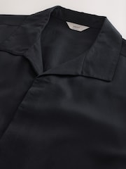 Black Lyocell Blend Short Sleeve Shirt - Image 7 of 8