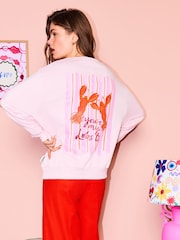 Eleanor Bowmer Light Pink Lobster Sweat - Image 1 of 4
