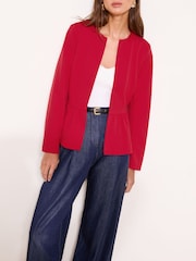 紅色 - Lipsy 褶邊短版外套 - 圖片 2，共 4