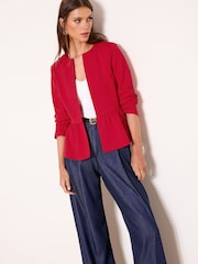 紅色 - Lipsy 褶邊短版外套 - 圖片 3，共 4