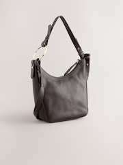 Chocolate Brown Hardware Detail Bucket Bag - Image 1 of 8