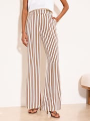 素色 - Lipsy Extended Tab Wide Leg Tailored Trousers - 圖片 2/4