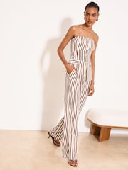 素色 - Lipsy Extended Tab Wide Leg Tailored Trousers - 圖片 3/4