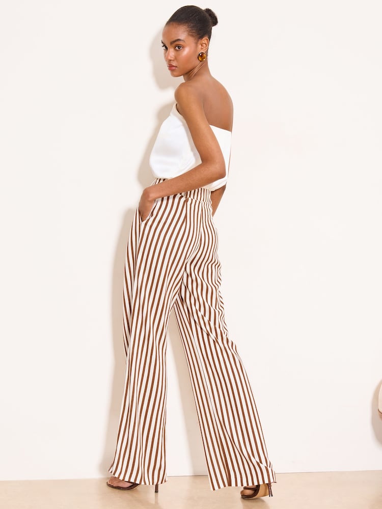 素色 - Lipsy Extended Tab Wide Leg Tailored Trousers - 圖片 4/4