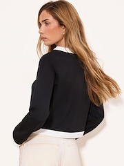 Lipsy Monochrome Tipped Detail Jacket - Image 4 of 4