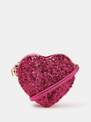 Angels By Accessorize Pink Girls Sequin Heart Bag - Image 1 of 2