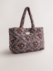 Chocolate Brown Bandana Print Nylon Tote Bag - Image 5 of 9