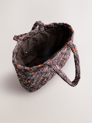 Chocolate Brown Bandana Print Nylon Tote Bag - Image 7 of 9
