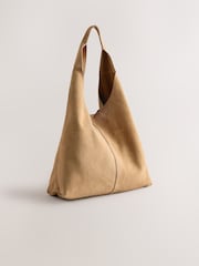 Sand Leather Slouchy Shoulder Bag - Image 1 of 5