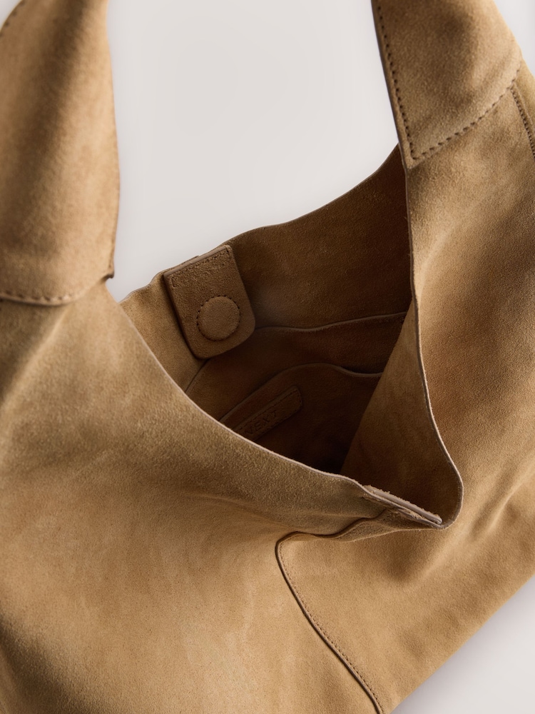 Sand Leather Slouchy Shoulder Bag - Image 10 of 10