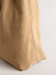 Sand Leather Slouchy Shoulder Bag - Image 9 of 10