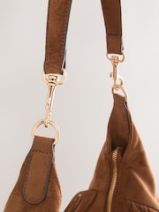 Μπρούτζινο καφετί - Suedette Fringe Shoulder Bag - Εικόνα 4 από 9