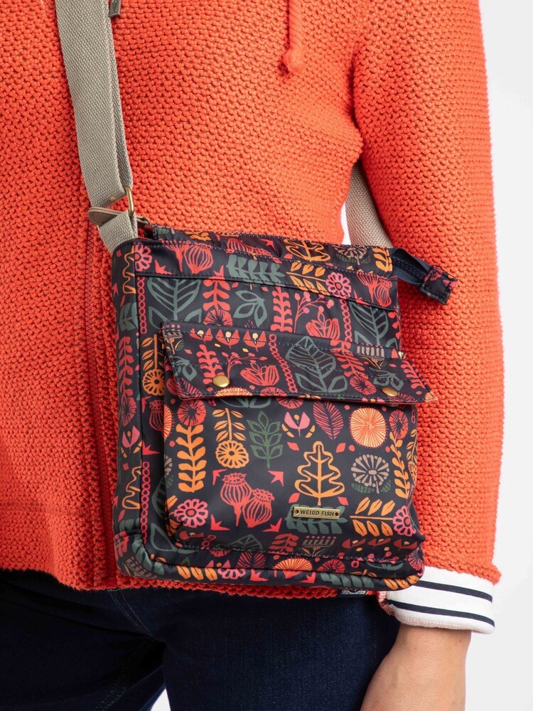 Weird Fish Blue Kait Printed Cross Body Bag - Image 6 of 6 Weird Fish Blue Kait Printed Cross Body Bag - Image 6 of 6