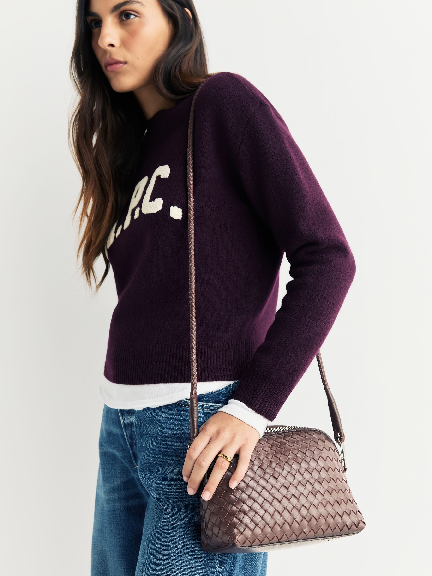 Buy Dragon Diffusion Dark Brown Chunky Fellini Pochette Bag from