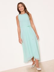 Lipsy Green Embellished Maxi Occasion Dress (7-16yrs) - Image 3 of 5