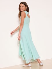 Lipsy Green Embellished Maxi Occasion Dress (7-16yrs) - Image 5 of 5