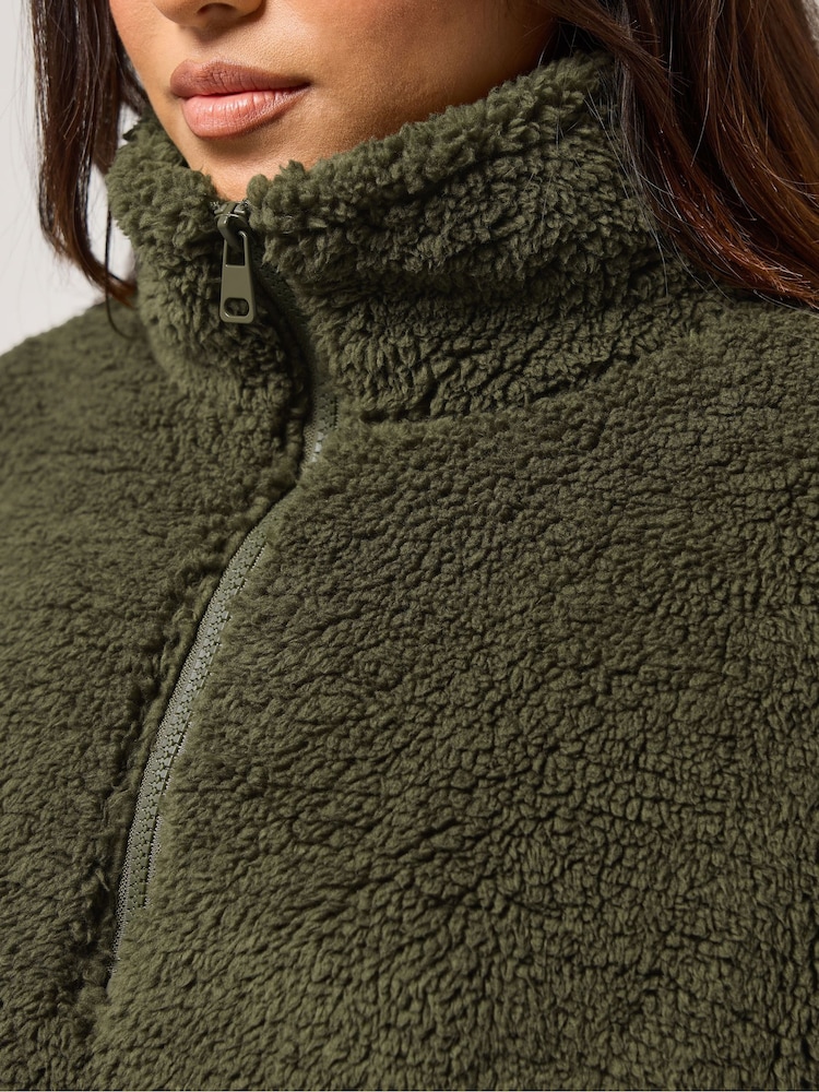 Buy PixieGirl Petite Green Half Zip Fleece from Next Gibraltar