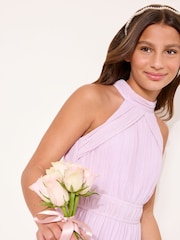 Lipsy Halter Pleated Occasion Dress (7-16yrs) - Bilde 2 av 4