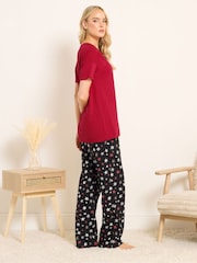 Long Tall Sally Time To Shine Short Sleeve Wide Leg PJ Set - Imagen 2 de 5