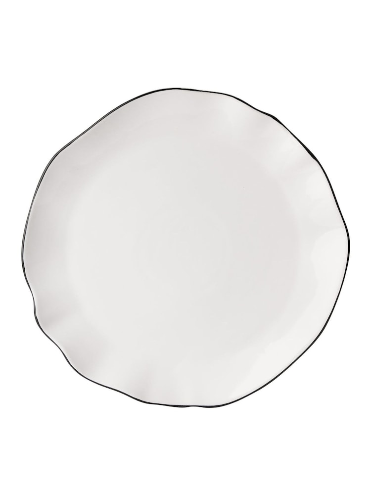Style Sisters Set of 4 White Dinner Plates - Image 1 of 2 Style Sisters Set of 4 White Dinner Plates - Image 1 of 2