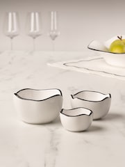 Style Sisters White So3 Nesting Bowls - Image 2 of 5