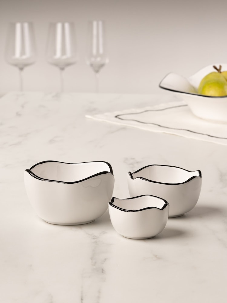 Style Sisters White Organic So3 Nesting Bowls - Image 2 of 5 Style Sisters White Organic So3 Nesting Bowls - Image 2 of 5