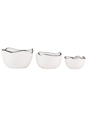 Style Sisters White So3 Nesting Bowls - Image 3 of 5