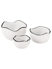 Style Sisters White So3 Nesting Bowls - Image 4 of 5