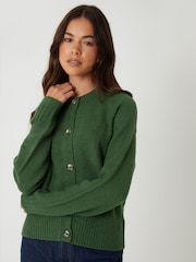 Threadbare Light Green Button Up Knitted Cardigan - Image 4 of 5