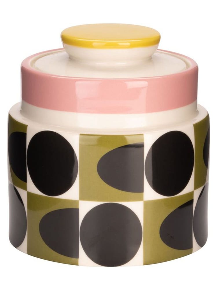 Orla Kiely Multi Spot Square Oval Storage Jar - Image 4 of 4
