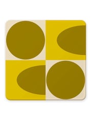 Orla Kiely Set of 4 Multi Spot Square Oval Coasters - Image 3 of 5