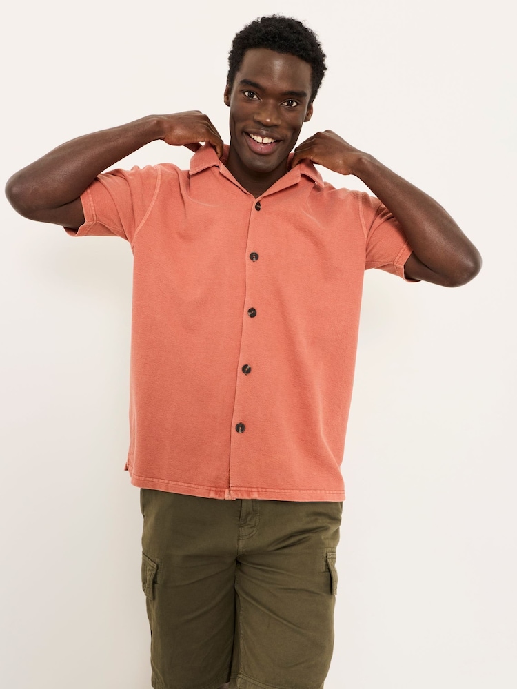 FatFace Terracotta Textured Shirt - Image 1 of 4 FatFace Terracotta Textured Shirt - Image 1 of 4