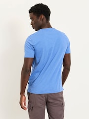 FatFace Dusky Blue Short Sleeve Woodside Henley - Image 4 of 5