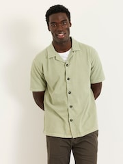 FatFace Sage Green Textured Shirt - Image 1 of 6