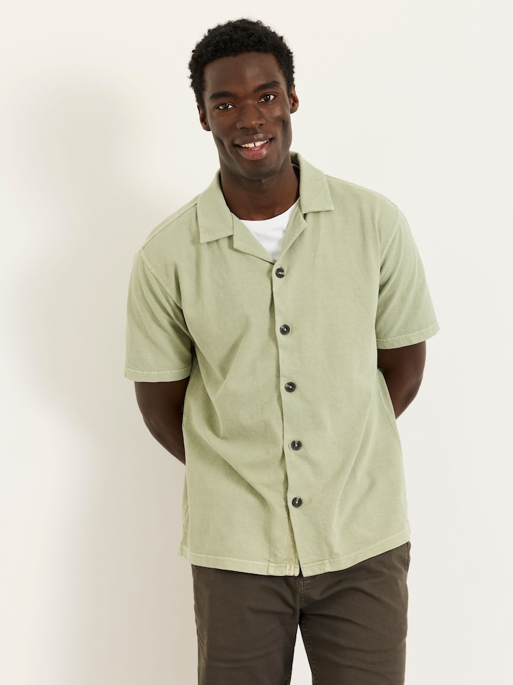 FatFace Sage Green Textured Shirt - Image 1 of 6 FatFace Sage Green Textured Shirt - Image 1 of 6