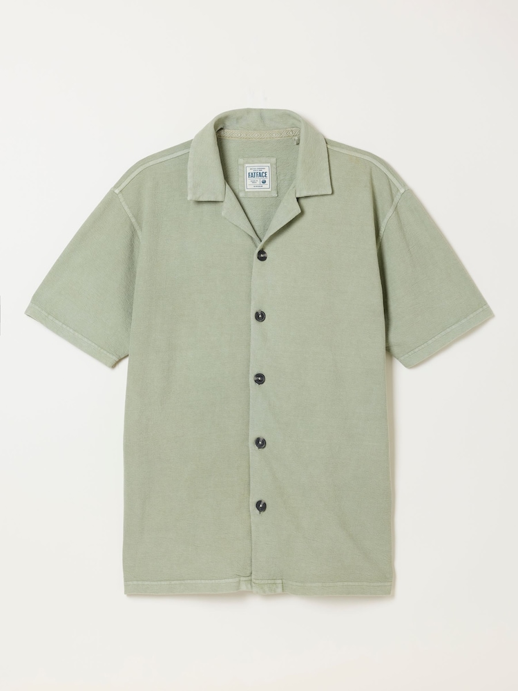 FatFace Sage Green Textured Shirt - Image 6 of 6 FatFace Sage Green Textured Shirt - Image 6 of 6
