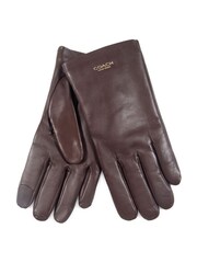 COACH Brown New York Womens Leather Tech Gloves - Image 1 of 4