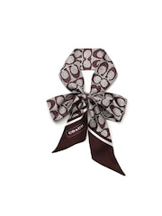 COACH Purple Textured Signature C Printed Silk Skinny Scarf - Image 2 of 4