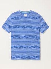 FatFace Blue Graphic Stripe Tshirt - Image 6 of 6