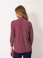 Crew Clothing Red Frill Collar Jersey Blouse - Image 3 of 5