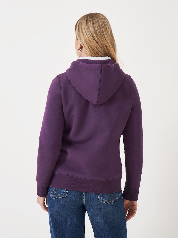 Crew Clothing Purple Supersoft Classic Hoodie - Image 2 of 5 Crew Clothing Purple Supersoft Classic Hoodie - Image 2 of 5