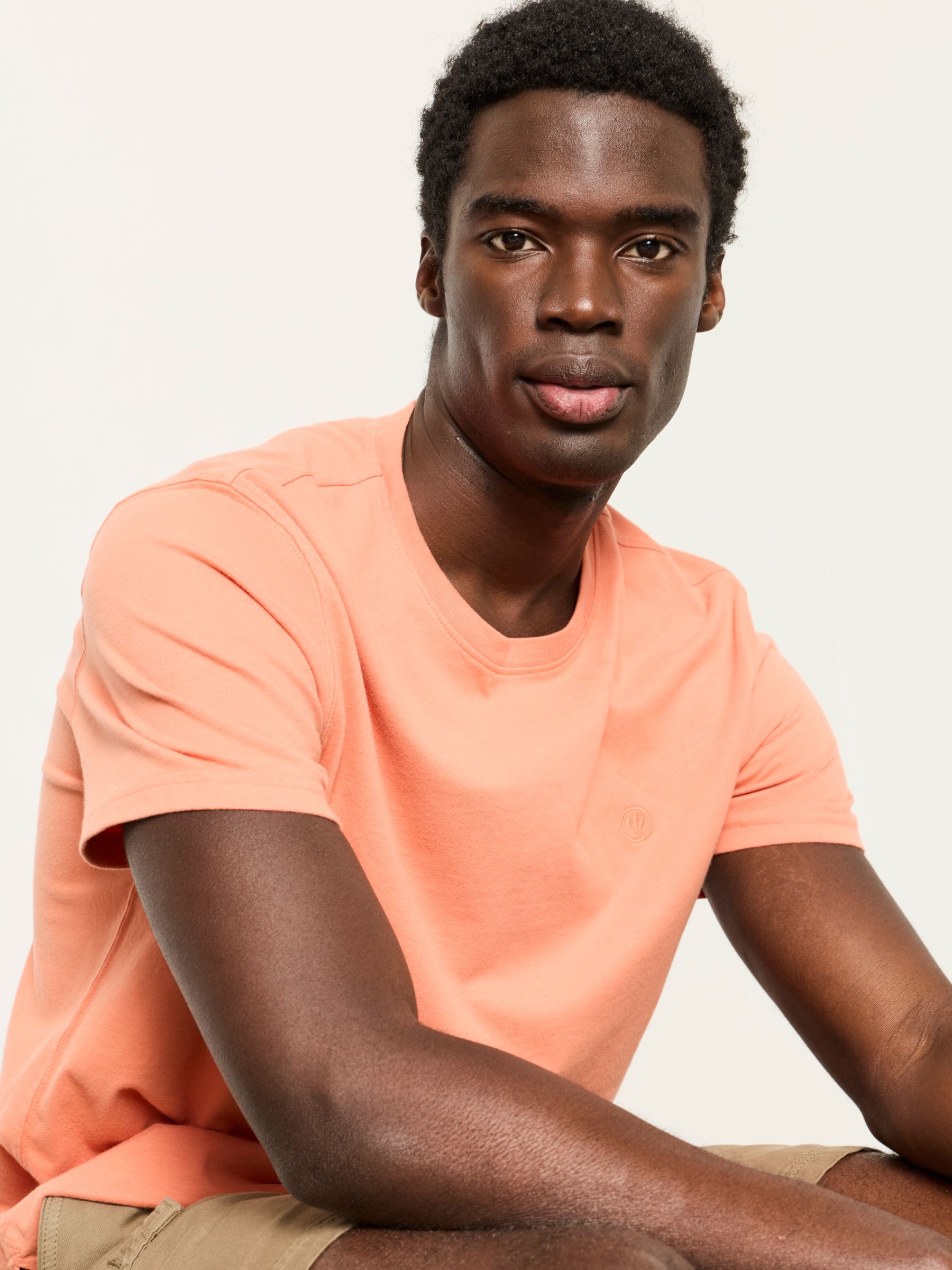 Buy FatFace Lulworth Coral Pink Short Sleeve T-Shirt from the Next