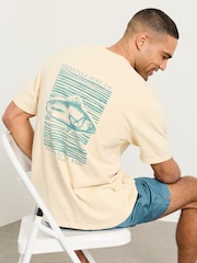 FatFace Natural Reef To Ride Graphic Tshirt - Image 1 of 7