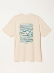 FatFace Natural Reef To Ride Graphic Tshirt - Image 7 of 7