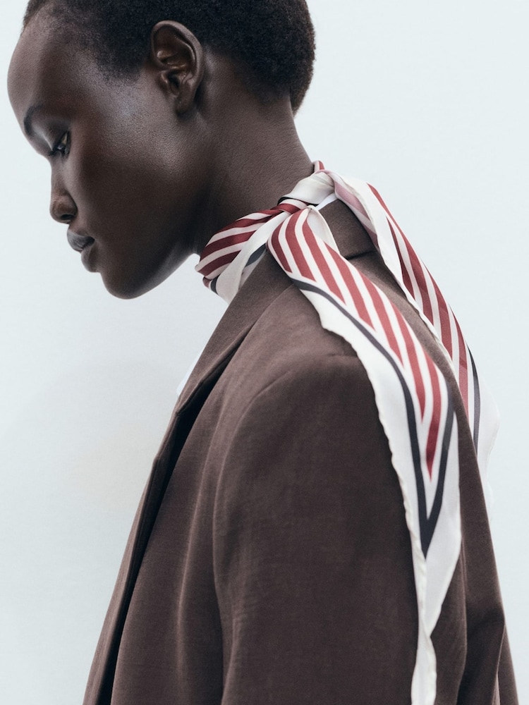 Mango Red Neck Scarf Rhombus - Image 4 of 4