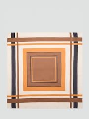 Mango Cream Striped Satin Scarf - Image 2 of 3