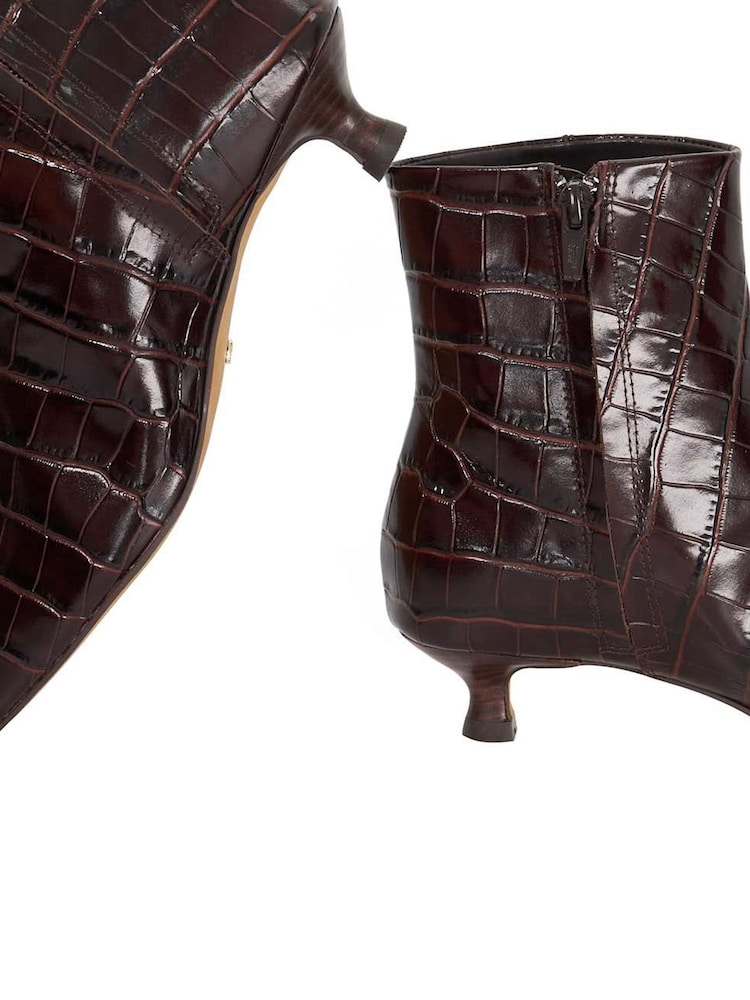Dune London Brown Odore Chisel Toe Kitten Heel - Image 6 of 6 Dune London Brown Odore Chisel Toe Kitten Heel - Image 6 of 6