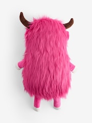 Fuchsia Pink 3D Hamish The Highland Cow Cushion - Image 4 of 4