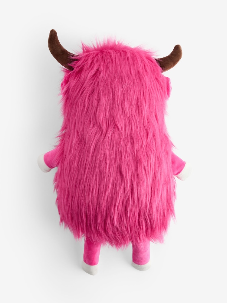 Fuchsia Pink 3D Hamish The Highland Cow Cushion - Image 4 of 4 Fuchsia Pink 3D Hamish The Highland Cow Cushion - Image 4 of 4