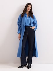 Phase Eight Blue Novie Satin Shirt - Image 5 of 6